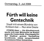 Pressebericht 3. Juli 08